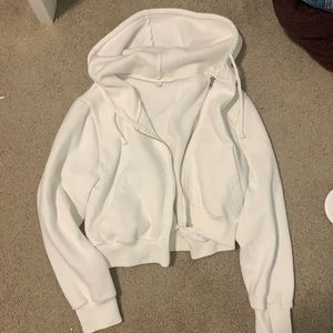 SHEIN Cropped zip up hoodie